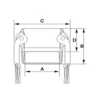 Stainless Steel Camlock Coupling típus D 